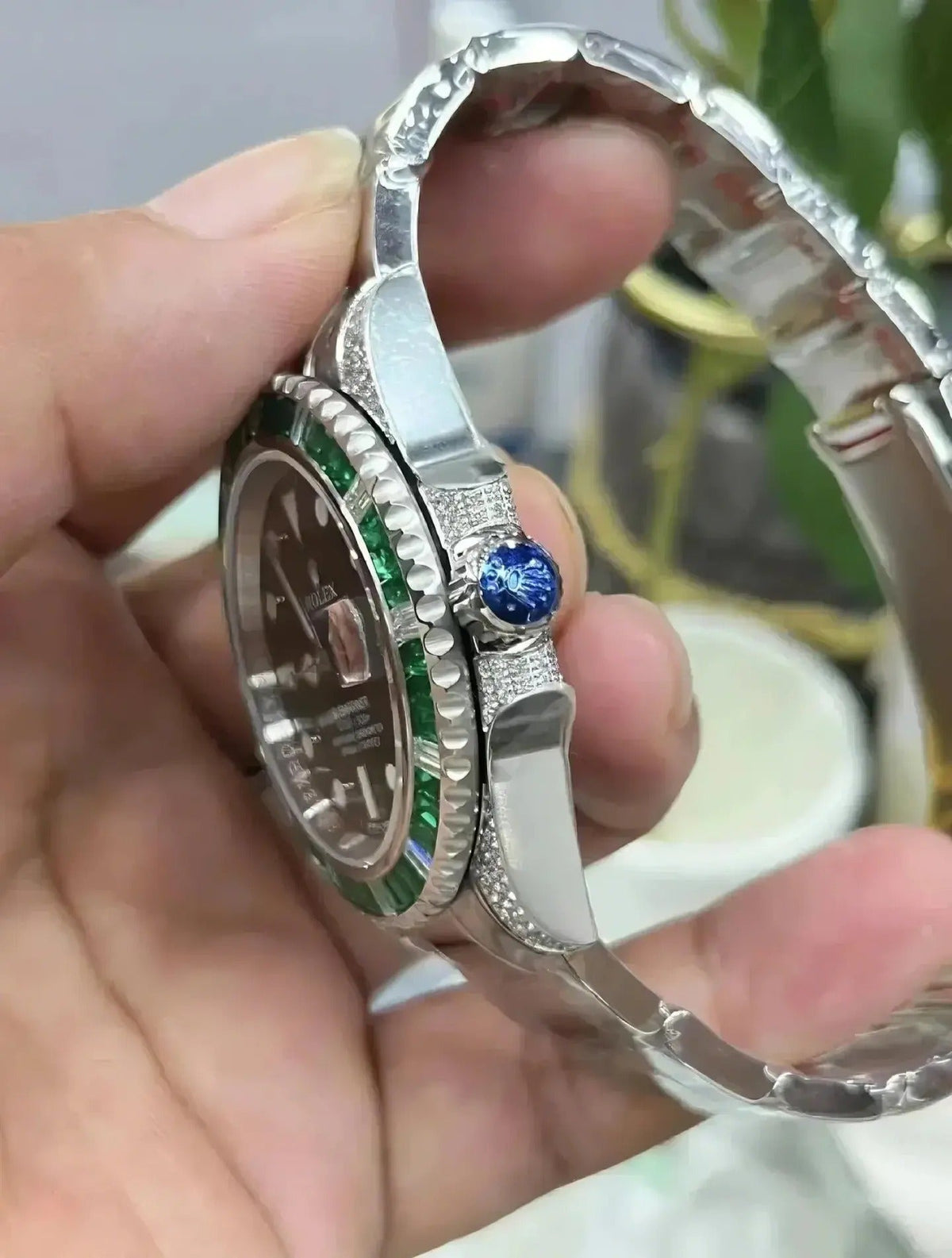 Submariner Date, 18K White Gold Diamonds Emerald UNWORN, 40mm, photo 7
