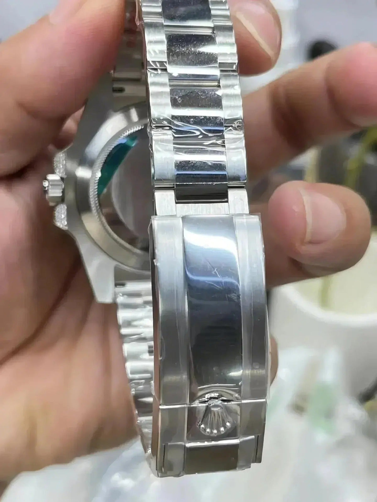 Submariner Date, 18K White Gold Diamonds Emerald UNWORN, 40mm, photo 8