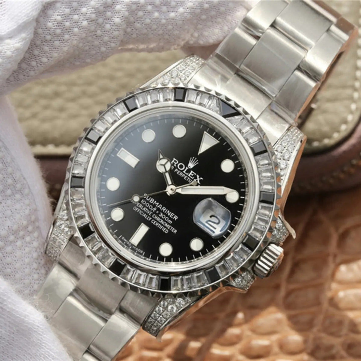Submariner Date Silver Black Diamond, 40mm, photo 13