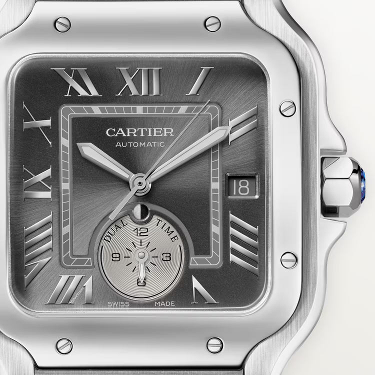 Unworn Santos Dual Time, Stainless Steel, 40.2mm, photo 2