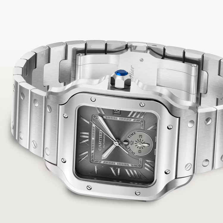 Unworn Santos Dual Time, Stainless Steel, 40.2mm, photo 4