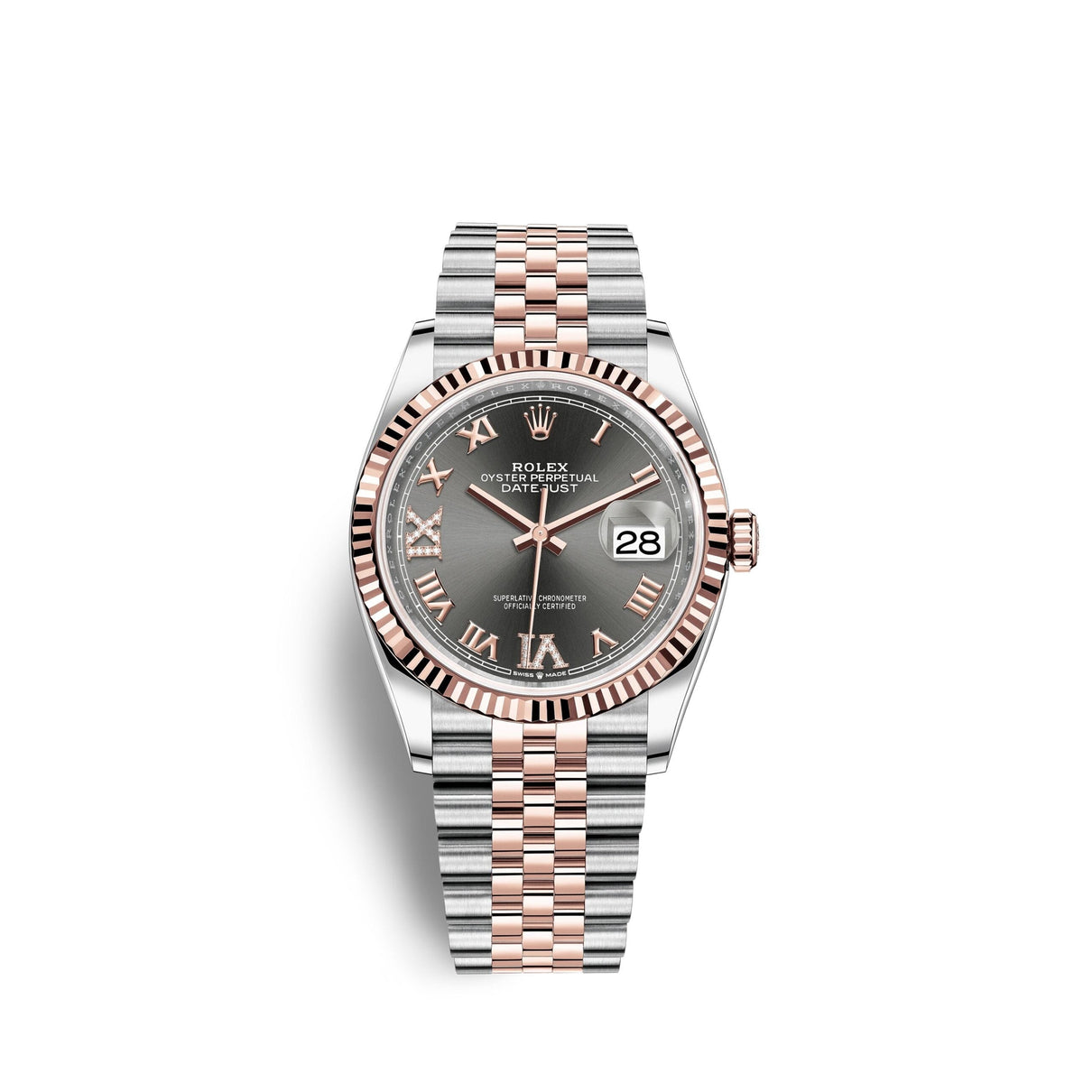 Datejust 36, 18k Everose Gold and Stainless Steel, 36mm