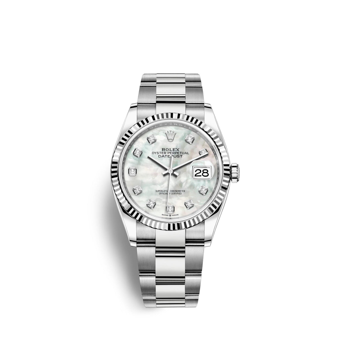 Datejust 36, Stainless Steel and 18k White Gold, 36mm