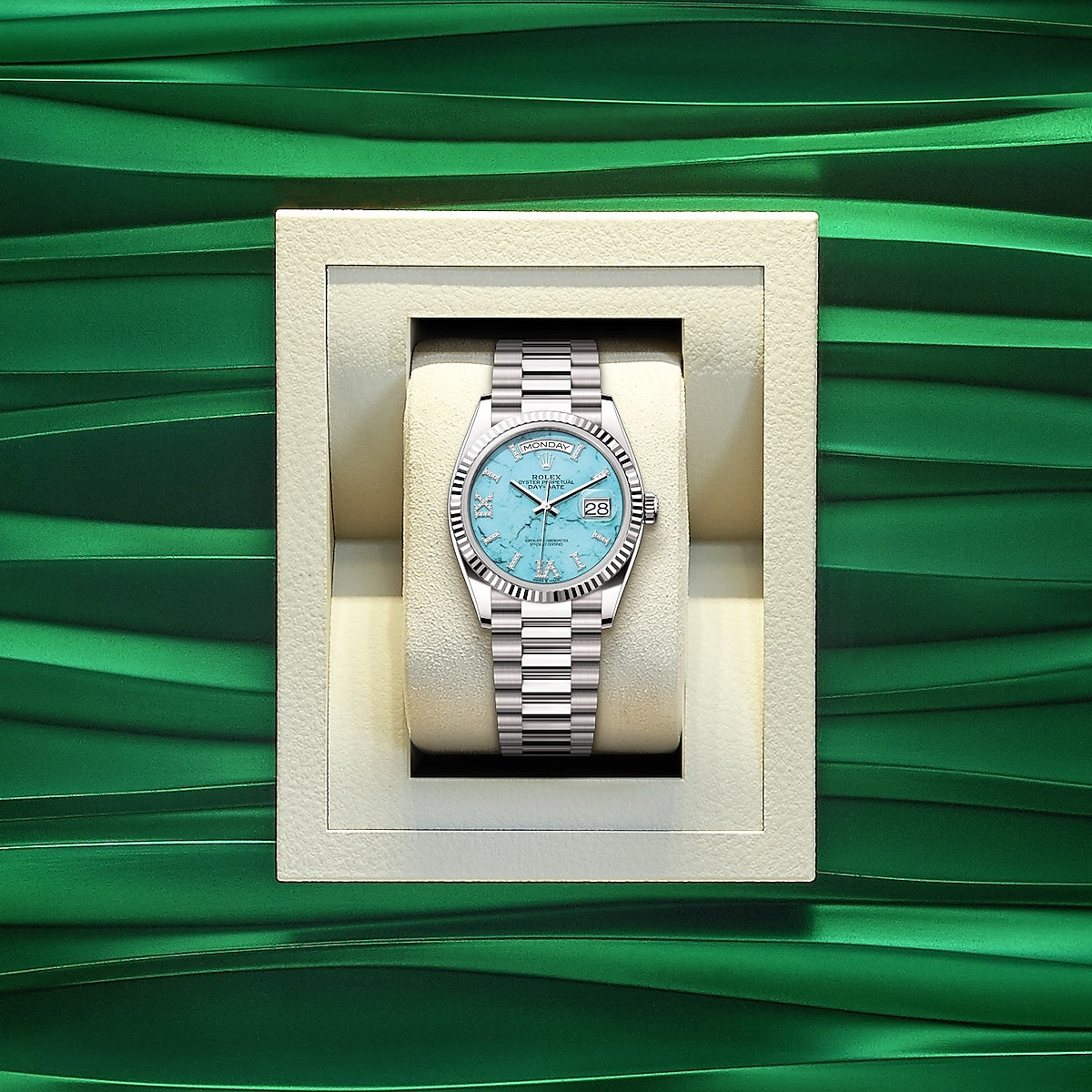 Day-Date 36, 18k White Gold with Diamond-set, 36mm, photo 4