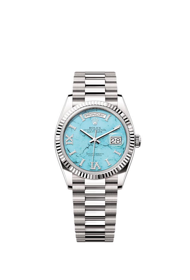 Day-Date 36, 18k White Gold with Diamond-set, 36mm
