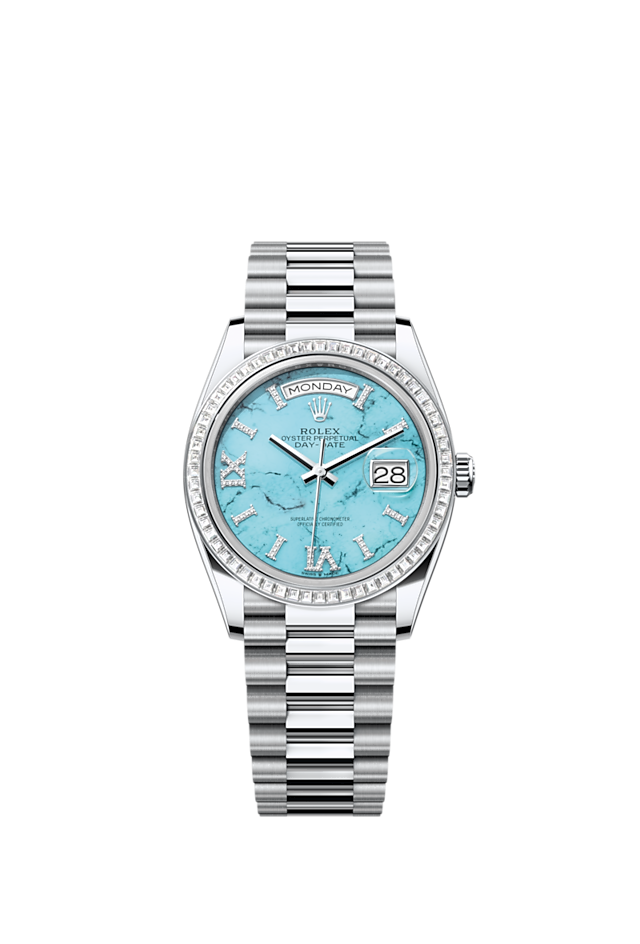 Day-Date 36, Platinum with Diamond-set, 36mm