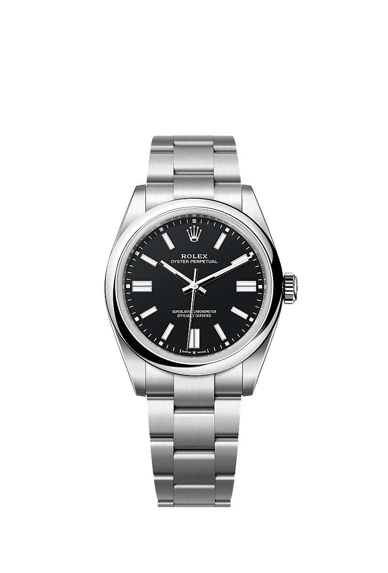 Unworn 2025, Oyster Perpetual, Oystersteel 41mm, Black dial, Domed Oyster
