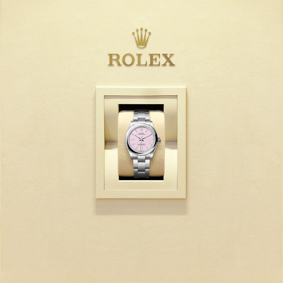 Unworn 2025, Oyster Perpetual, Oystersteel, 31mm, Candy pink dial, Domed Oyster, photo 4