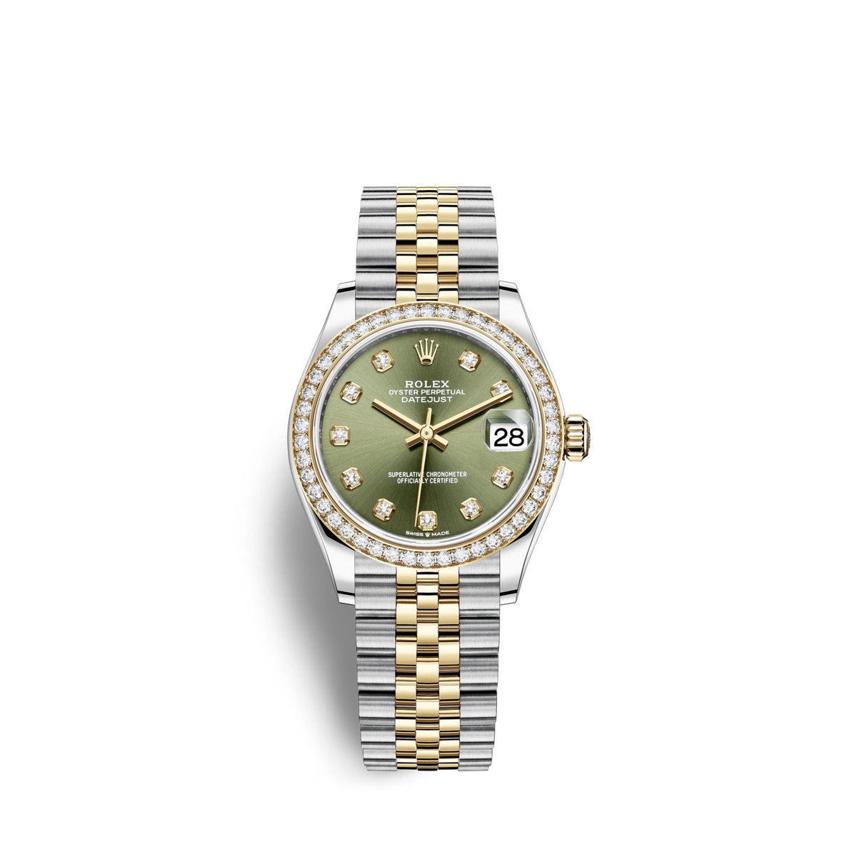 Datejust 31, Oystersteel, 18kt Yellow Gold and diamonds