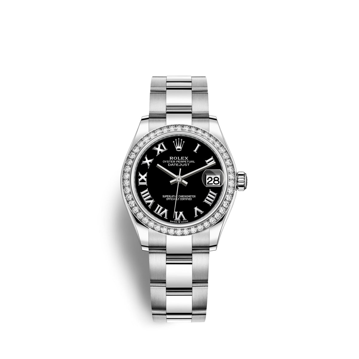 Datejust 31, Oystersteel, 18kt White Gold and diamonds
