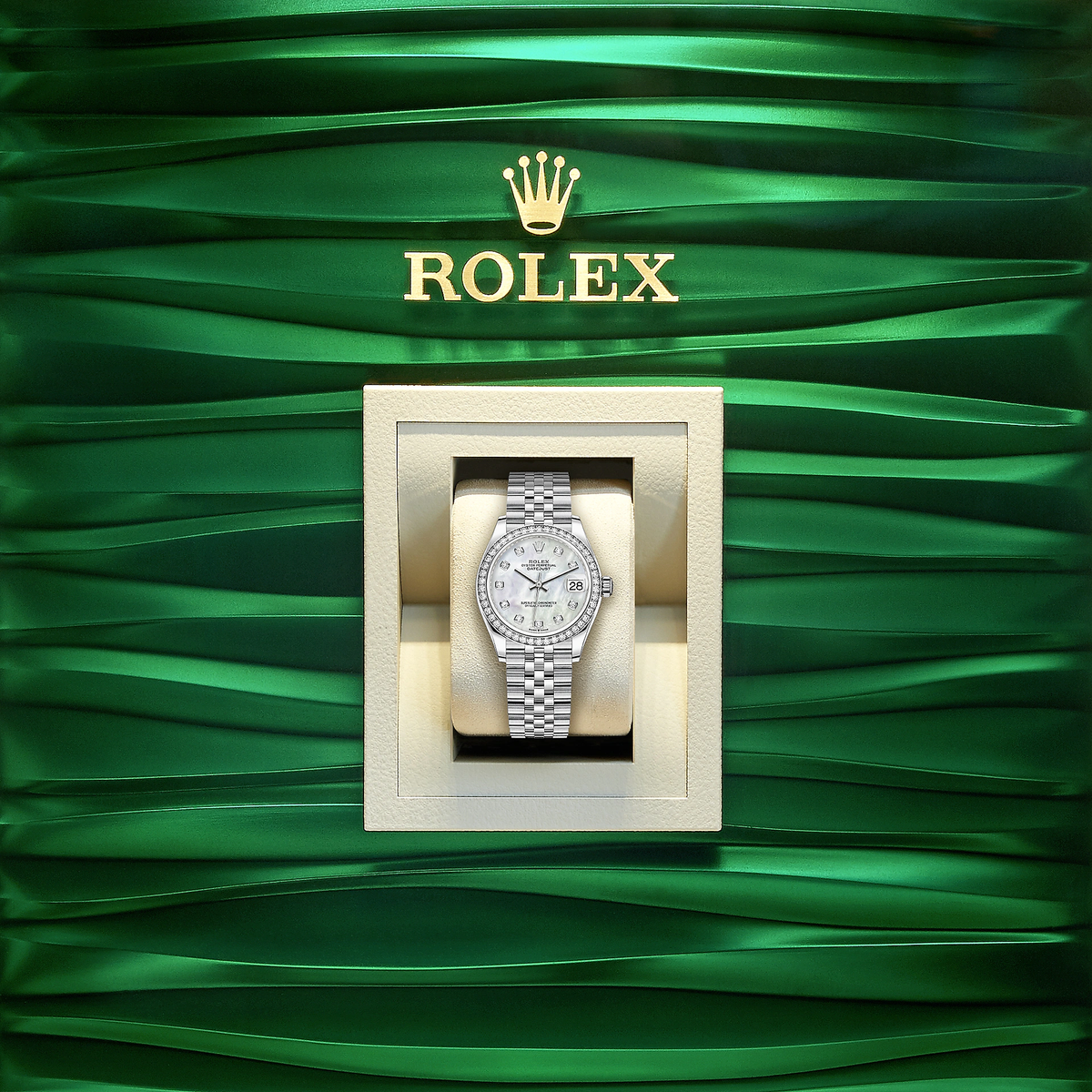 Datejust 31, Oystersteel, 18kt White Gold and diamonds, photo 5