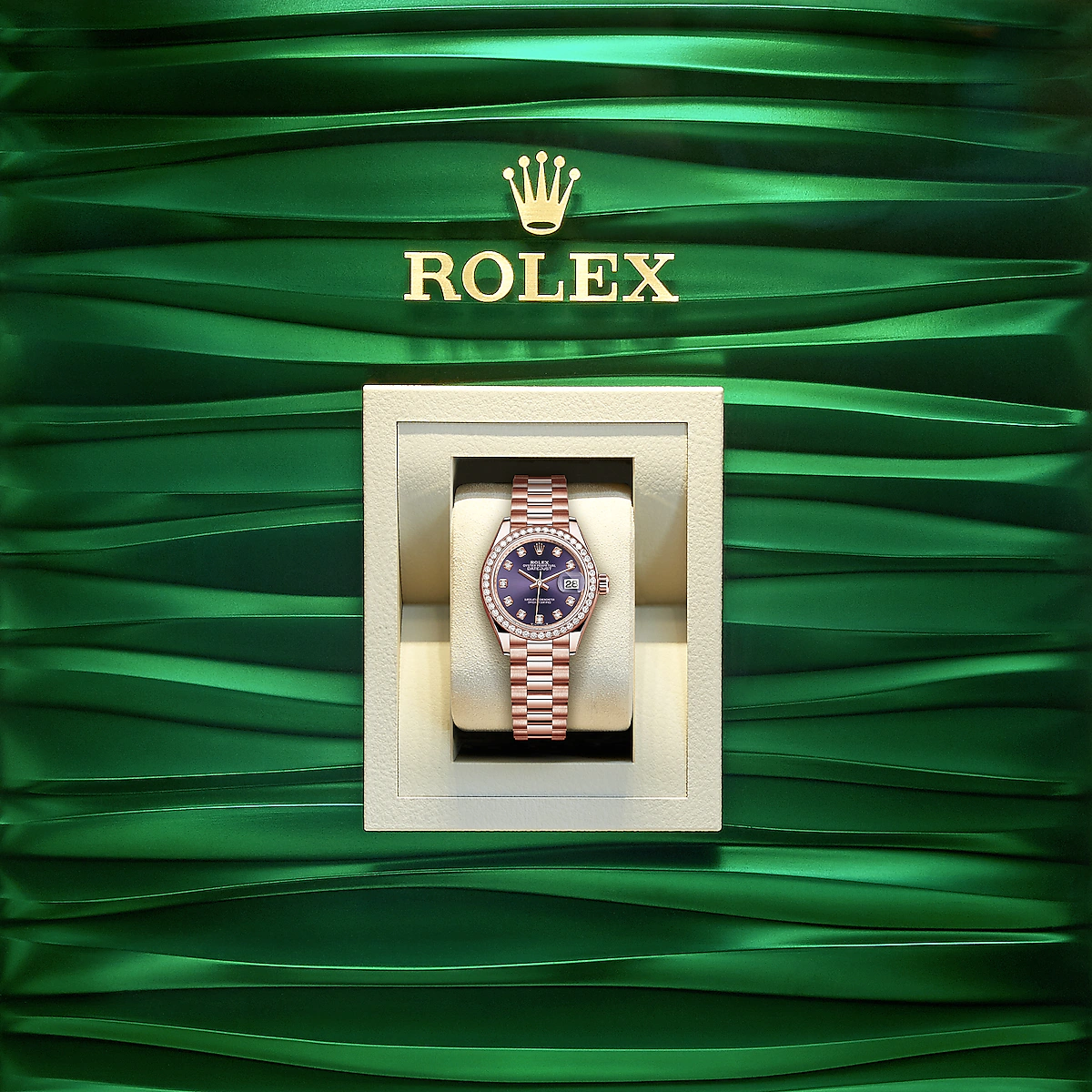 Lady-Datejust 28, 18kt Everose Gold and diamonds, photo 5