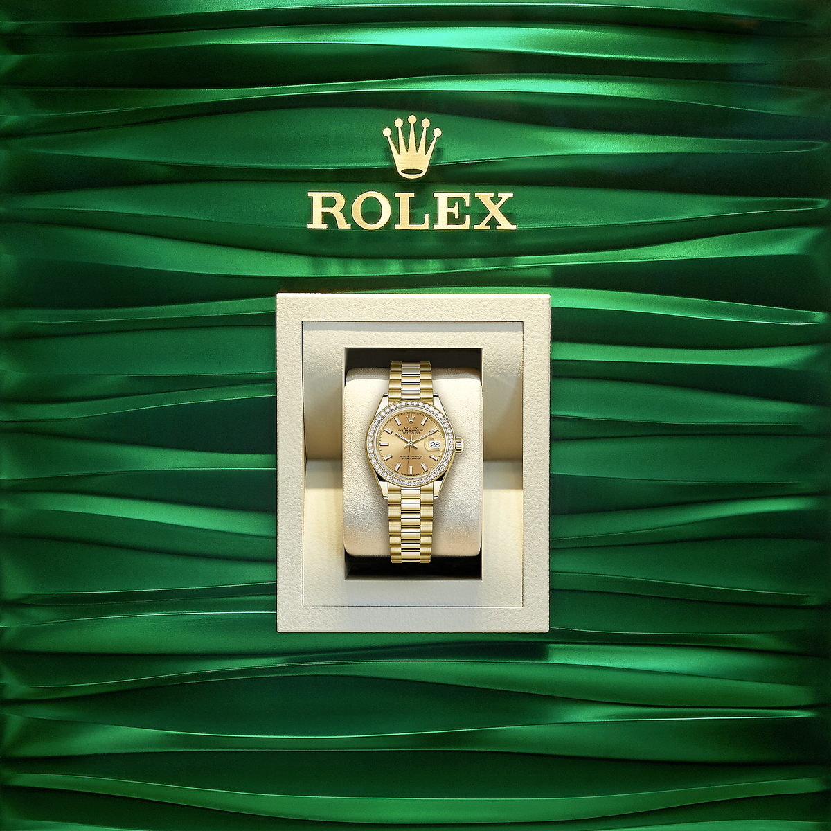 Lady-Datejust 28, 18kt Yellow Gold and diamonds, photo 5