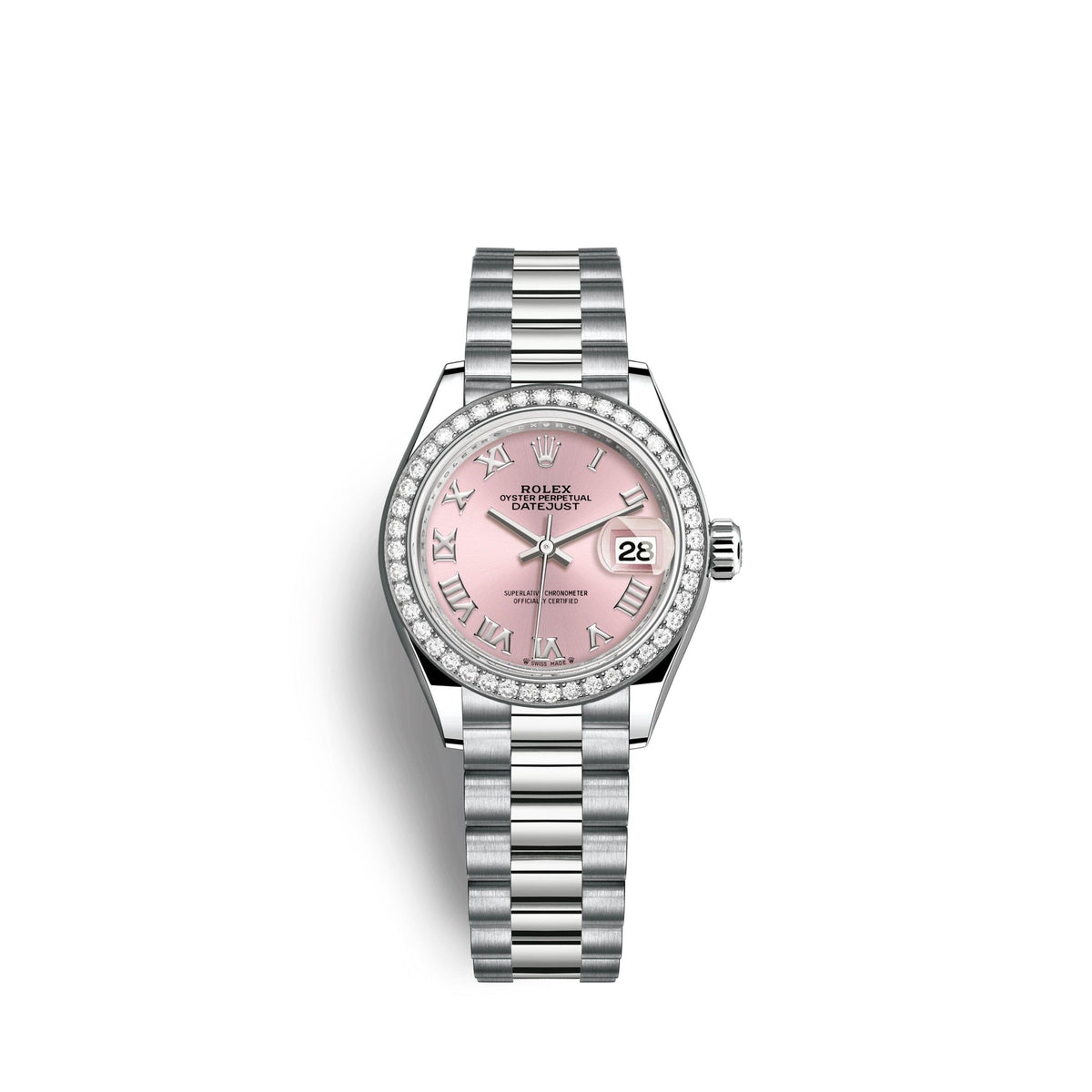 Lady-Datejust 28mm, 18k White Gold