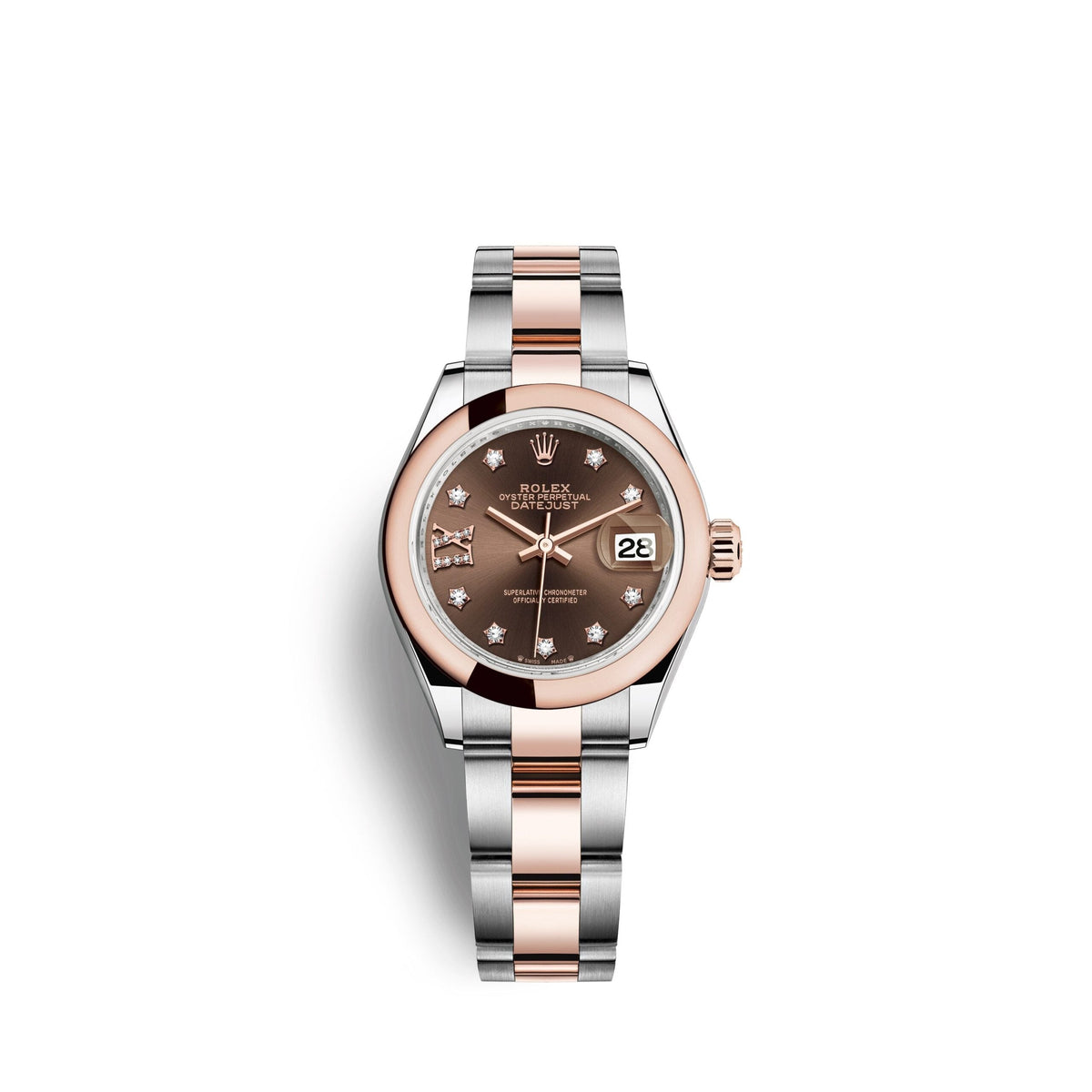 Lady-Datejust 28, Oystersteel and 18k Everose Gold