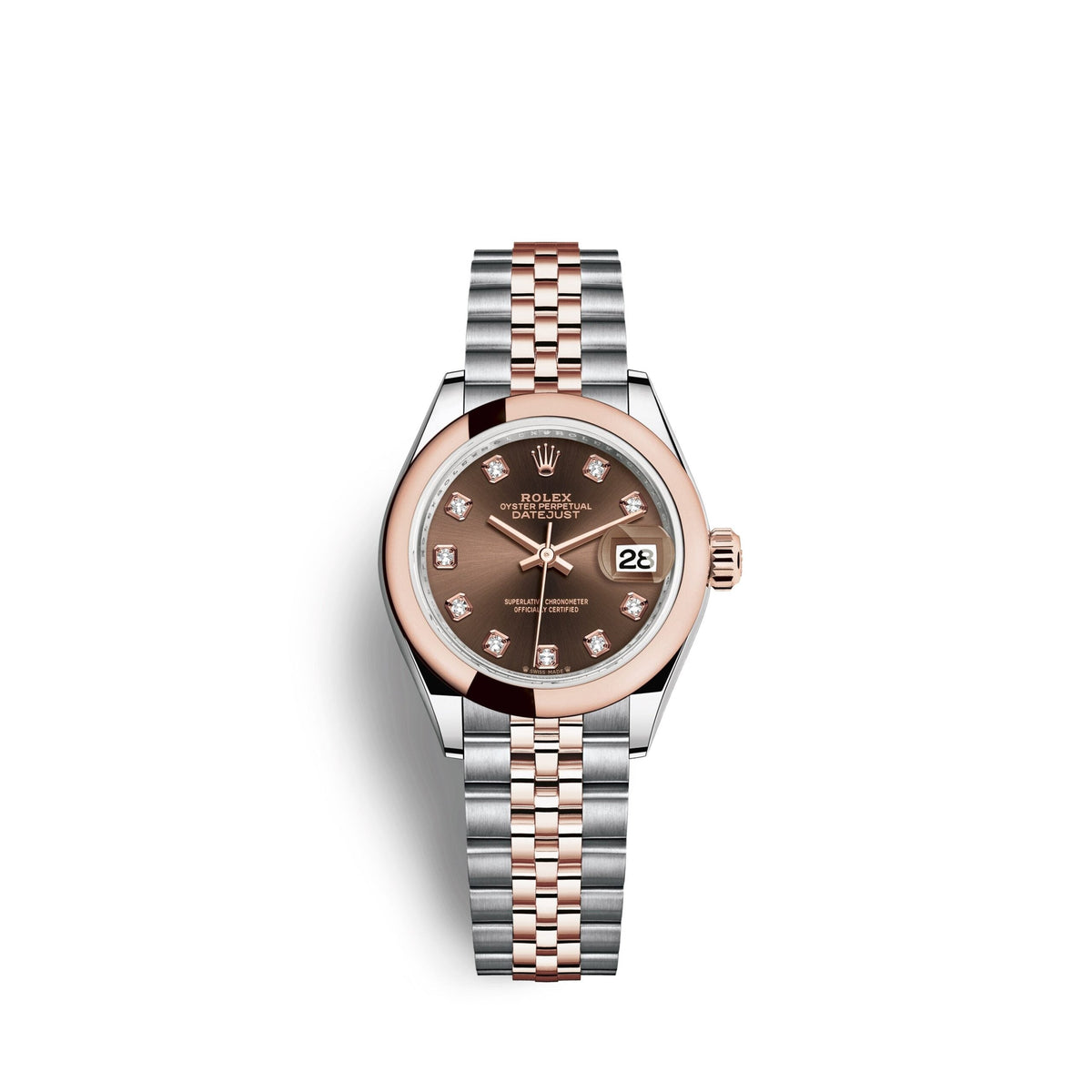 Lady-Datejust 28, Oystersteel and 18k Everose Gold