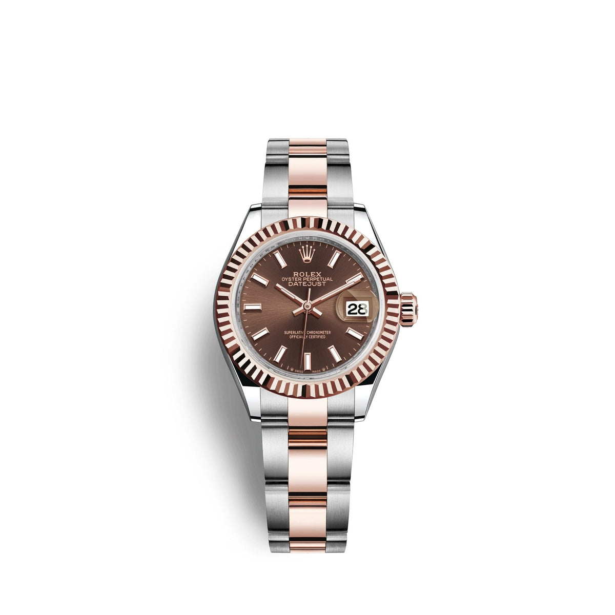 Lady-Datejust 28, Oystersteel and 18k Everose Gold