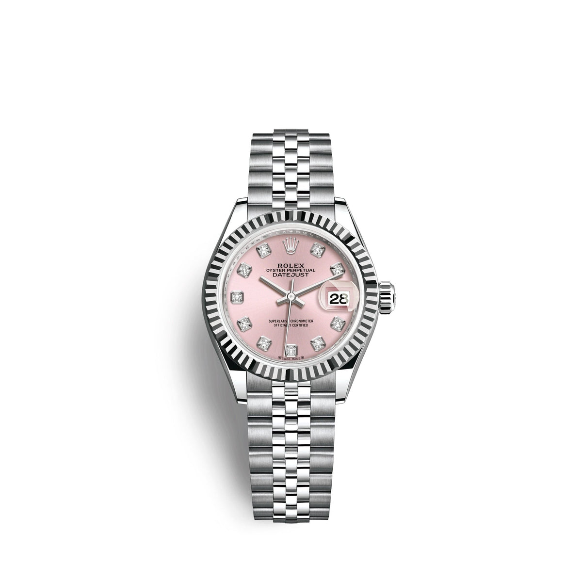 Lady-Datejust 28, Oystersteel and 18k White Gold