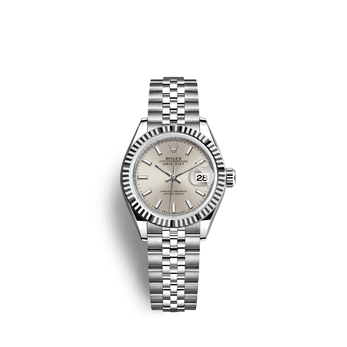 Lady-Datejust 28, Oystersteel and 18k White Gold