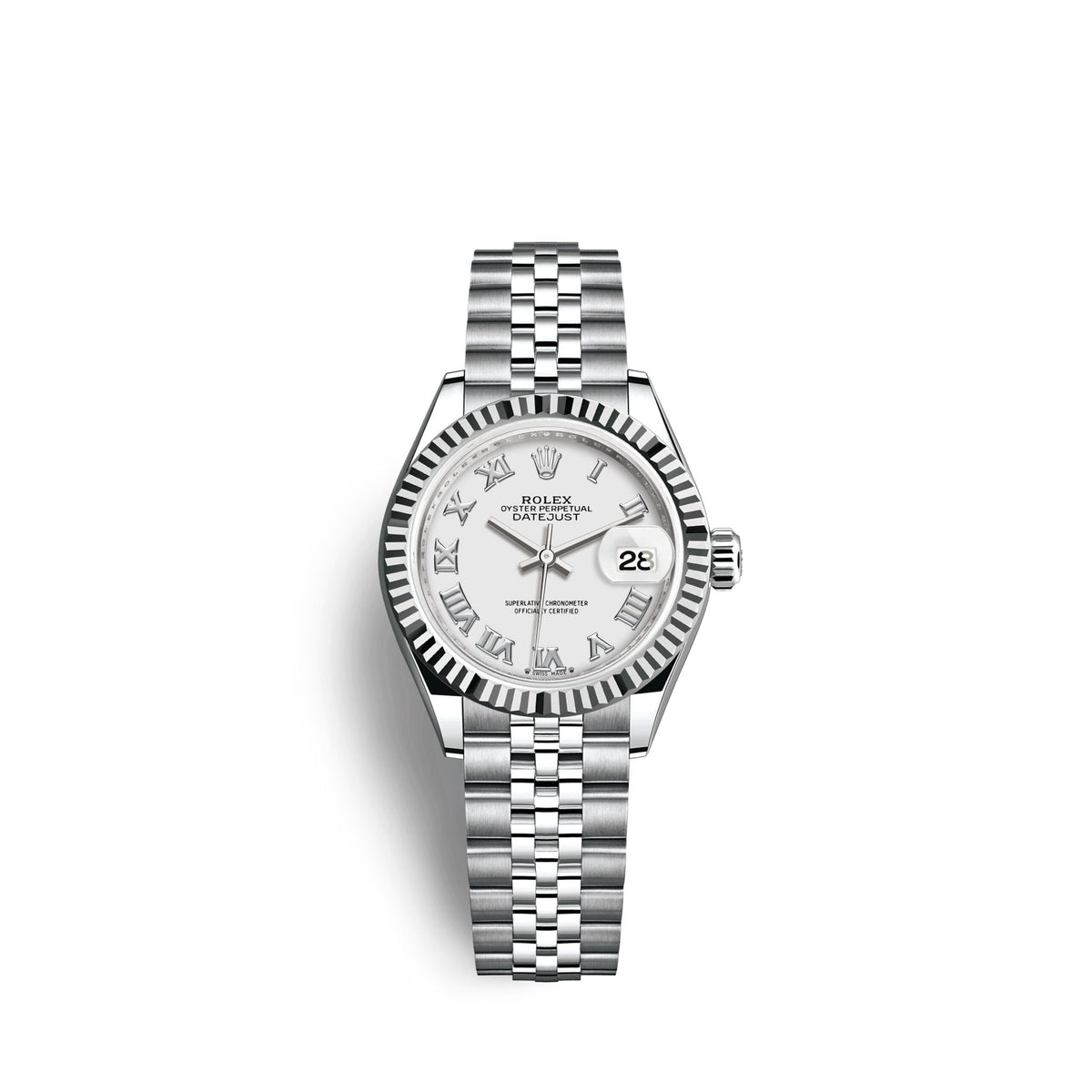 Lady-Datejust 28, Oystersteel and 18k White Gold