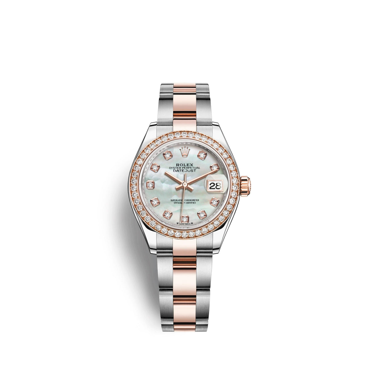 Lady-Datejust 28, Oystersteel and 18k Everose Gold
