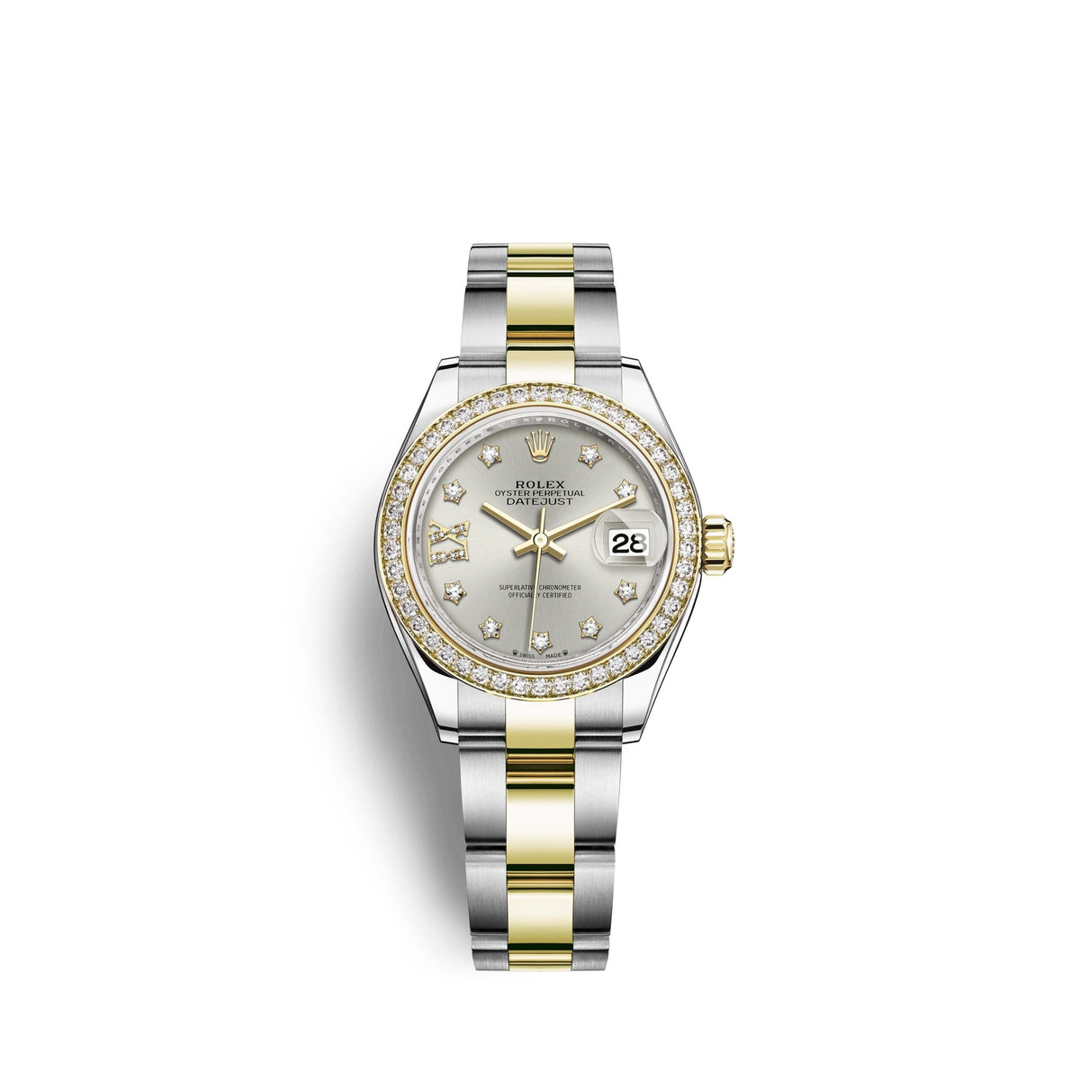 Lady-Datejust 28, Oystersteel and 18k Yellow Gold