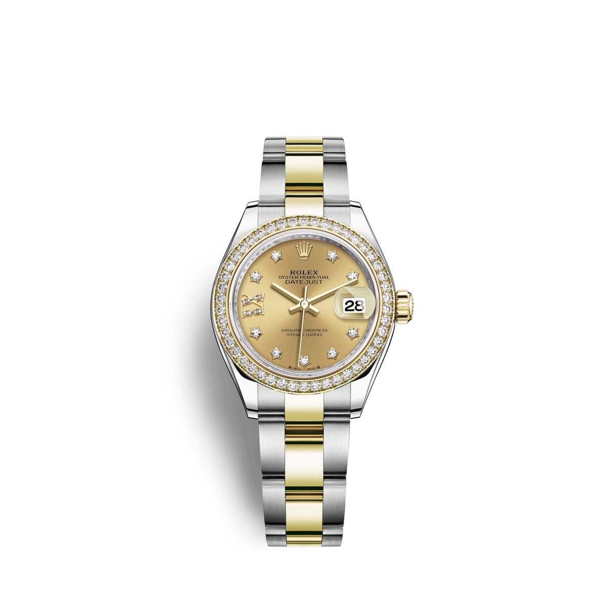 Lady-Datejust 28, Oystersteel and 18k Yellow Gold