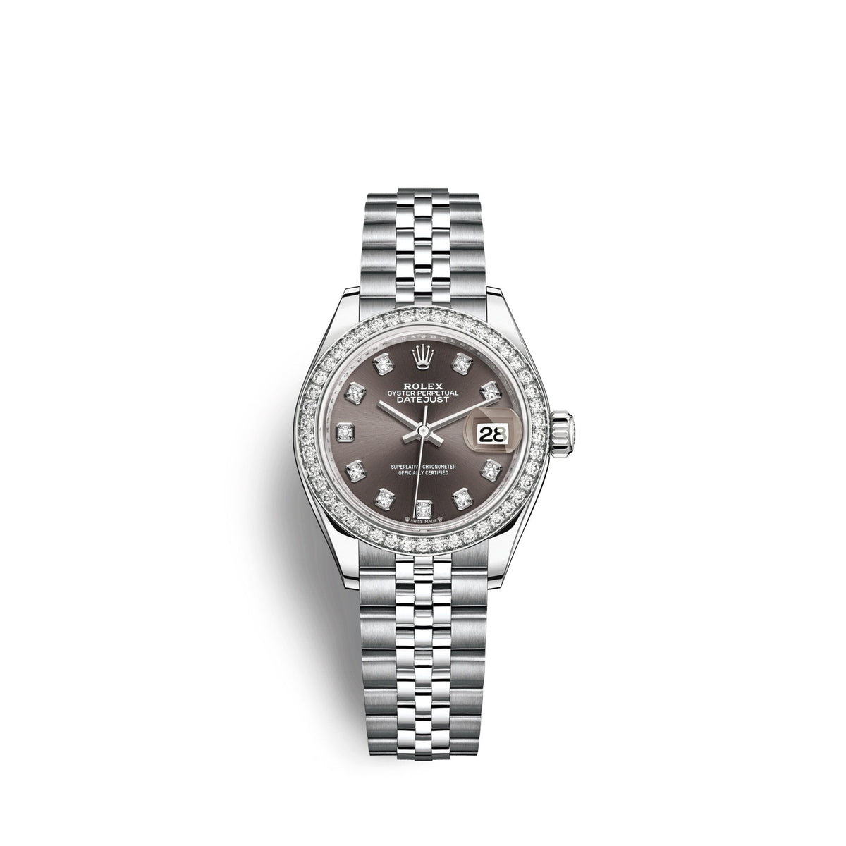 Lady-Datejust 28, Oystersteel and 18k White Gold