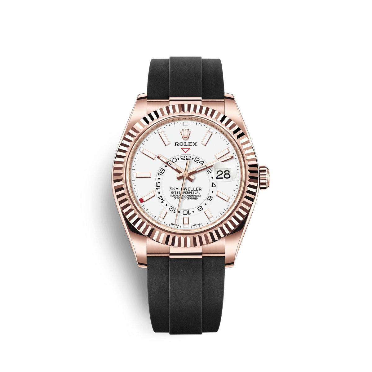 Sky-Dweller 42mm, 18k Everose Gold, Oysterflex