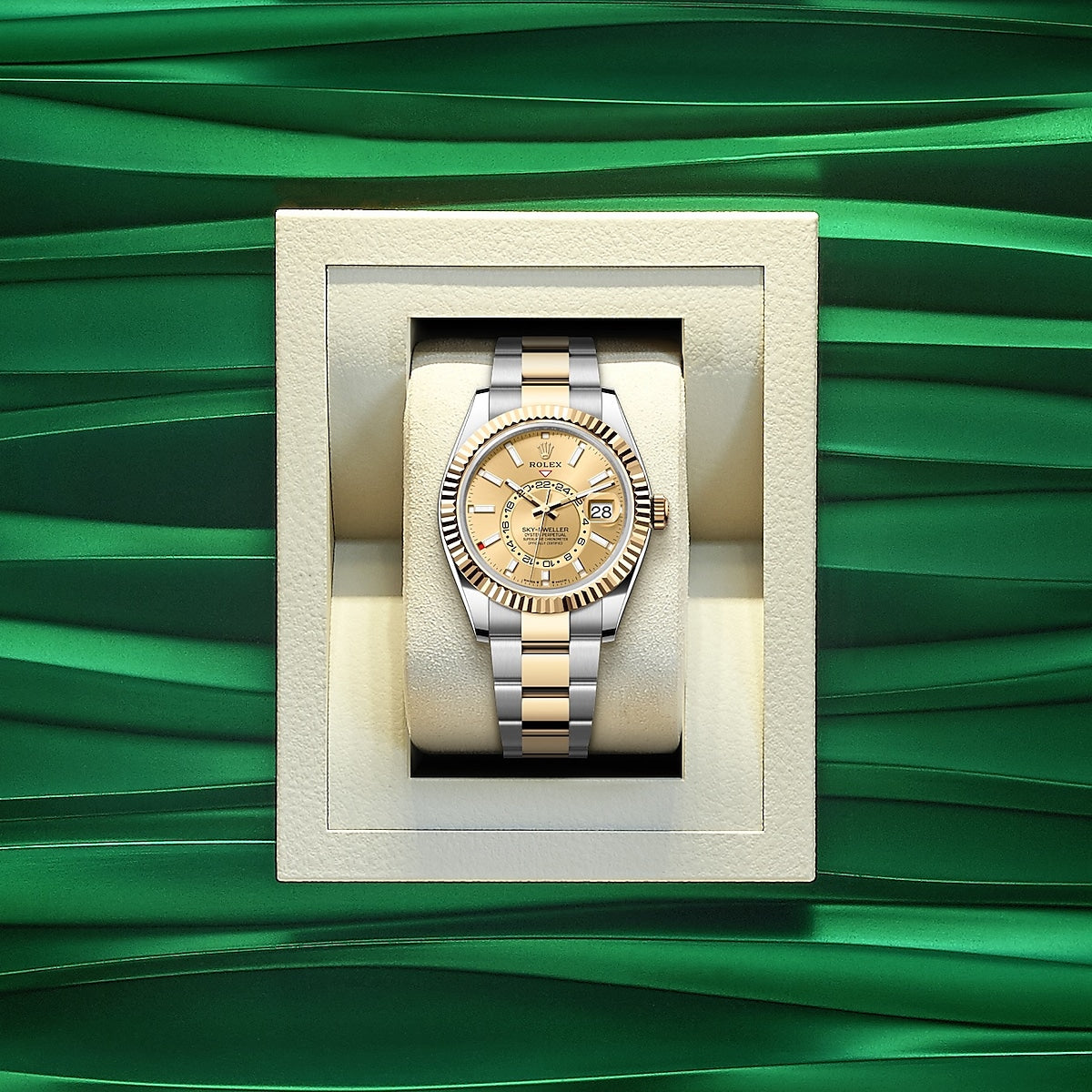 Sky-Dweller, 42mm, Oystersteel and 18k Yellow Gold, Champagne, Oyster, photo 5
