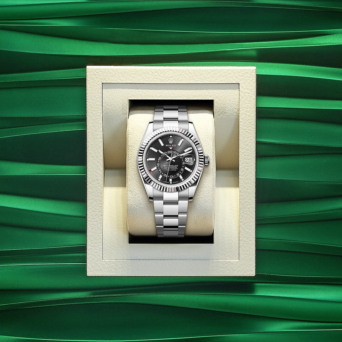 Sky-Dweller, 42mm, Oystersteel and 18k White Gold, Black, Oyster, photo 5