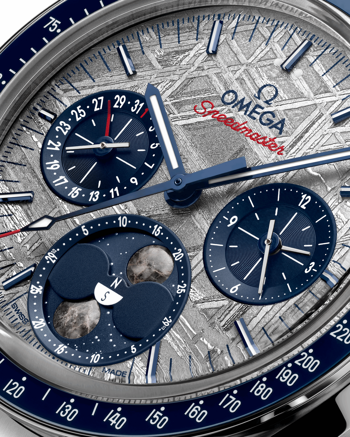 Unworn, Speedmaster Moonphase, Stainless Steel, Chronograph, 43 mm, photo 2