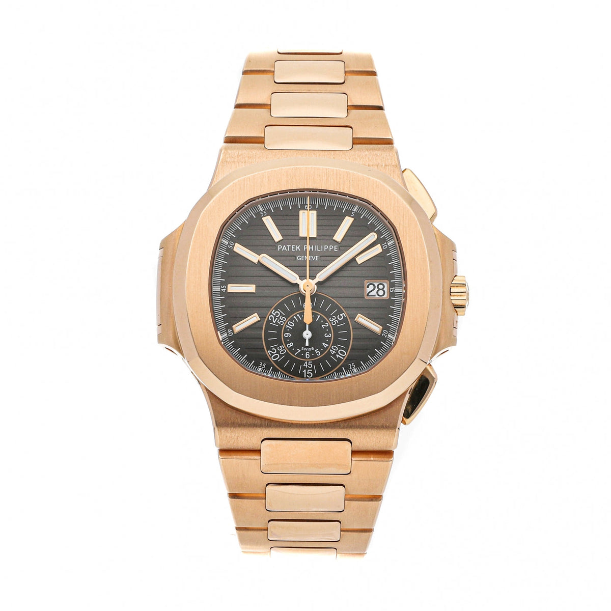 Nautilus Flyback Chronograph, Date Watch, 18k Rose Gold, 40,5 mm