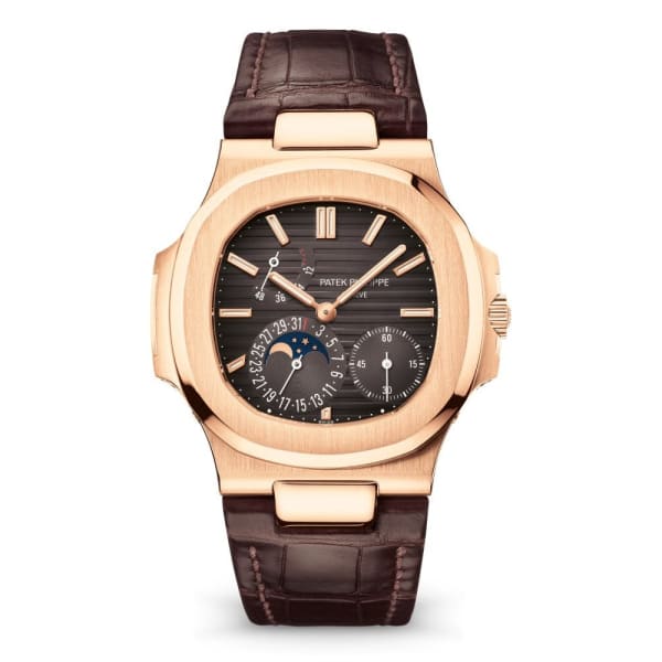 Nautilus Date, Moon Phases Watch, 18k Rose Gold, 40mm