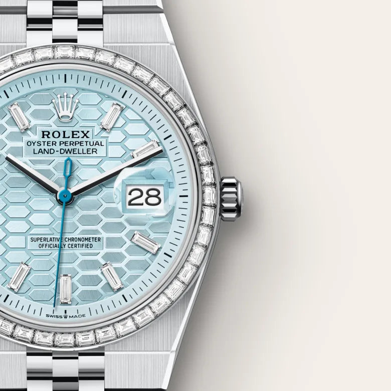 Land-Dweller 40mm Oyster Platinum & Diamonds M127386TBR-0001, photo 2