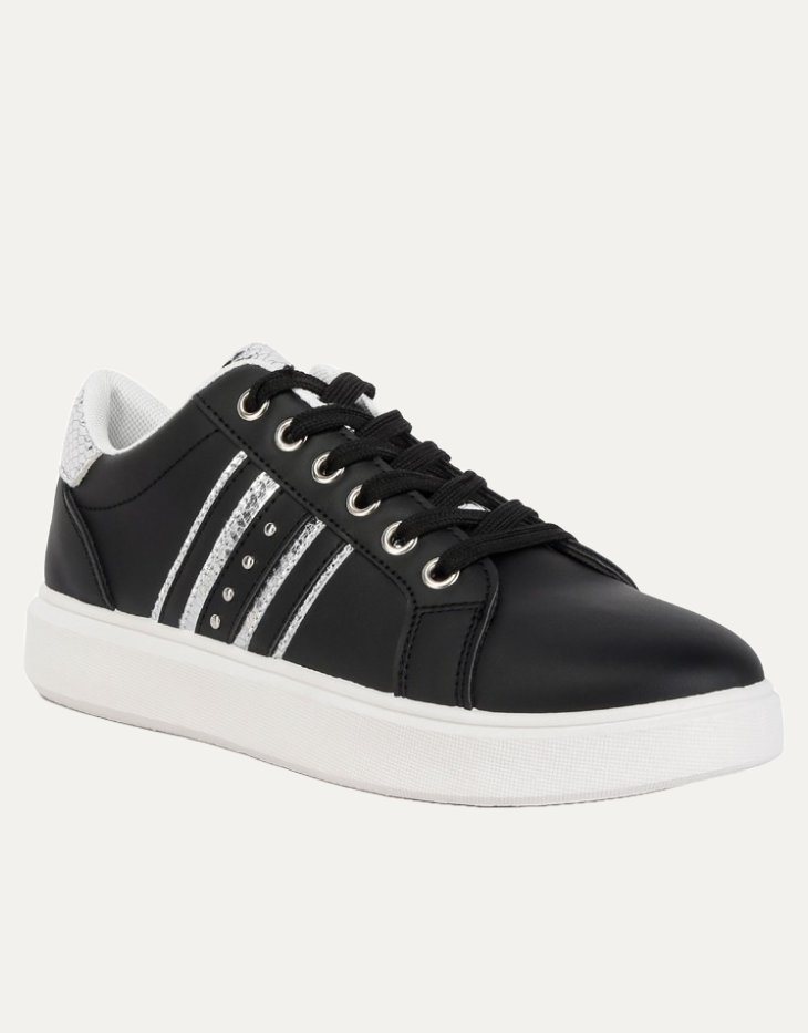 Claude Faux Leather Back Panel Detail Sneakers