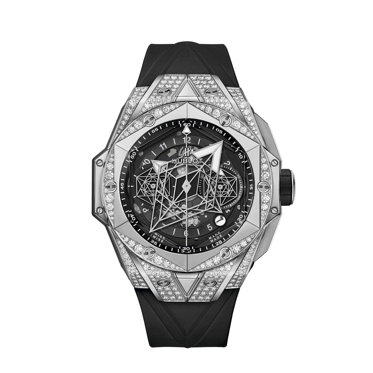 Big Bang SANG BLEU II TITANIUM PAVÉ