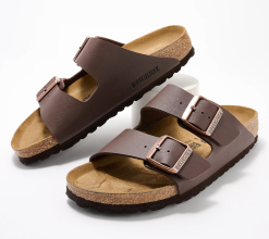 Birkenstock Two-Strap Recovery Slide Sandals - Arizona - Dark Brown, 36