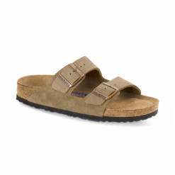 Birkenstock Two-Strap Comfort Footbed Slide Sandal - Arizona - Mud, 40
