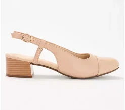 Alternative view of Clarks Collection Leather Slingback Heels -Marilyn Rose