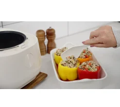 Alternative view of GreenPan Fuzzy Logic Carb Reducing 8 Cup Rice Cooker & Tools