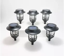 Home Zone Set of 6 Mesh Linkable Solar Lights