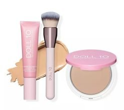Doll 10 TCE Liquid Filter Foundation with Powder & Brush - Light
