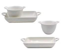 Temp-tations Woodland 4-piece Baker and Bowl Set - White