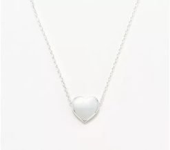 UltraFine 950 Silver Heart Motif 17 + 1" Necklace - Silver