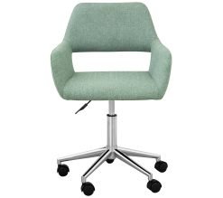Teamson Home Fabric Swivel Home Office Chair, Mint