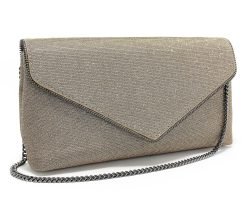 Rebecca Minkoff Envelope Zip Clutch with Crossbody Strap - Dark Gold