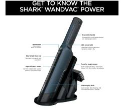 Alternative view of Shark WANDVAC POWER PET Cordless Handheld Vacuum