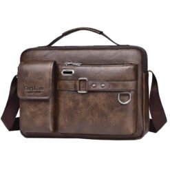 Pierdan Casual Crossbody Commuter Mens Premium Shoulder Bag - Brown