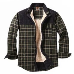 European-size Plaid Shirt Mens Outerwear - Black, 3XL